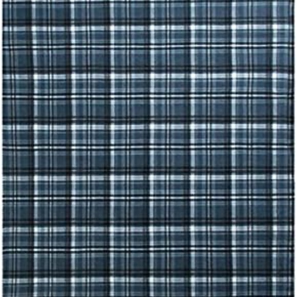 MAINSTAY FLEECE THROW PLAID BLUE BLACK & WHITE BLANKET NEW - Picture 7 of 9